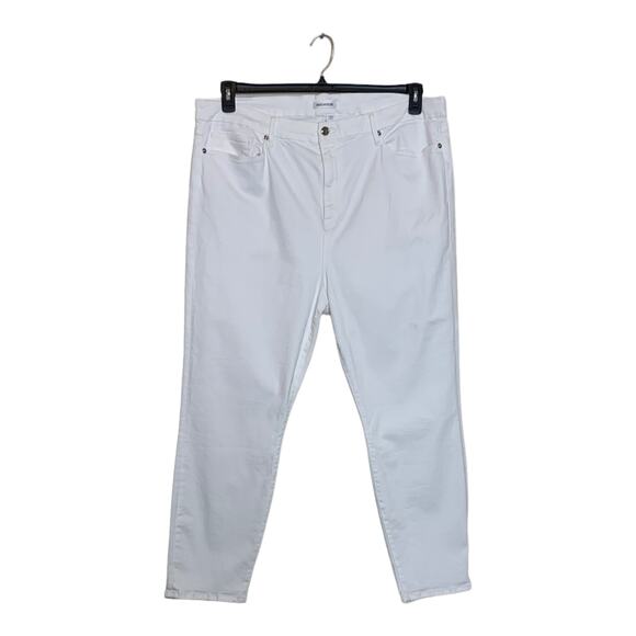 Good American white Good Legs Crop stretch jeans size 24 - Picture 6 of 8